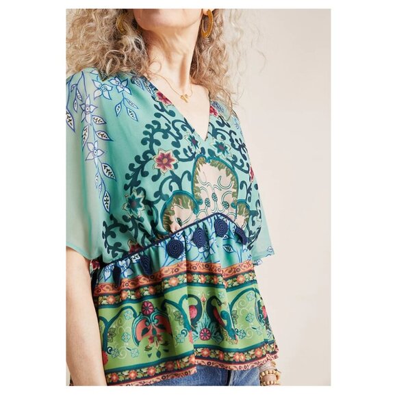 Farm Rio for Anthropologie Idiya Blouse - Picture 2 of 14